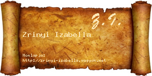 Zrinyi Izabella névjegykártya